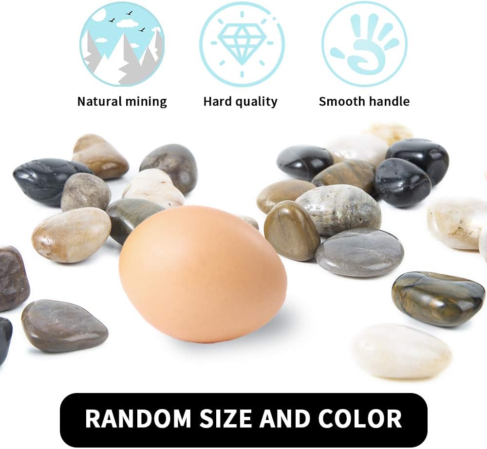 Pebbles Polished Gravel, Natural Polished Mixed Color Stones, Decorative Pebbles -2 Pounds (32-Oz) Pebbles Polished Gravel, Natural Polished Mixed Color Stones, Decorative Pebbles -2 Pounds (32-Oz)